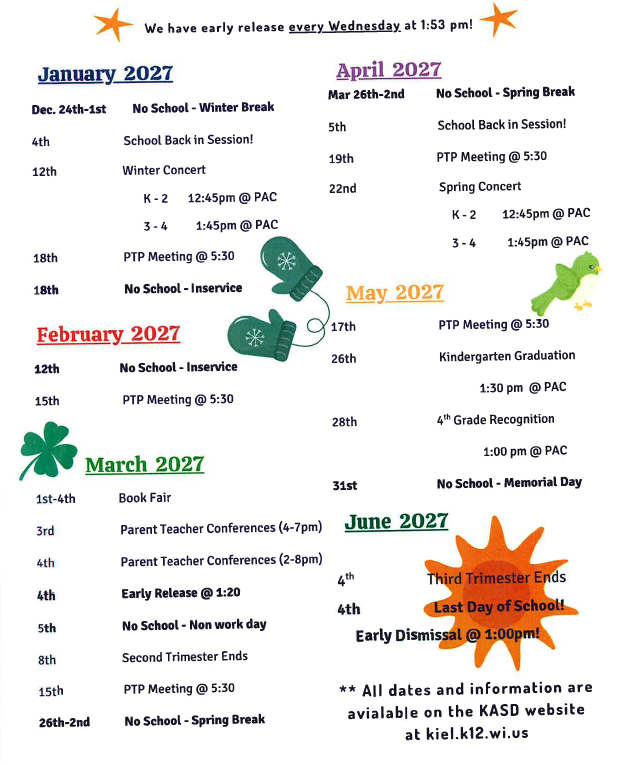 ZE Calendar 2026-2027
