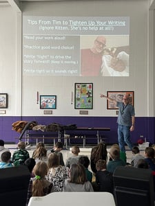 Tim Fox visit to 4th Grade