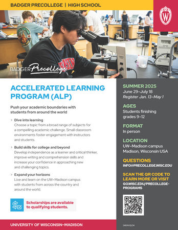 Badger Precollege Badger Accelerated Learning Program (ALP)