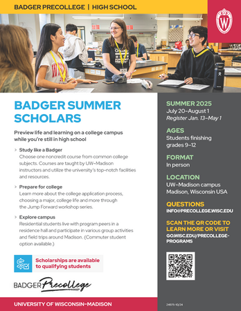 Badger Precollege Badger Summer Scholars