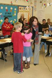 Demonstrating the waltz!